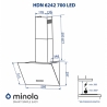 Вытяжка Minola HDN 6242 WH 700 LED