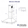 Вытяжка Minola HK 5212 BR 700 LED