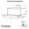 Вытяжка Minola HTL 6234 BL 700 LED GLASS