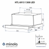 Вытяжка Minola HTL 6915 BL 1300 LED