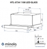 Вытяжка Minola HTLS 6734 BL 1100 LED GLASS