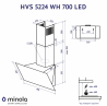 Вытяжка Minola HVS 5224 WH 700 LED