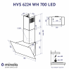 Вытяжка Minola HVS 6224 WH 700 LED