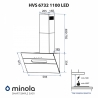 Витяжка Minola HVS 6732 BL 1100 LED