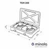 Настольная плита Minola TGH 200 WH