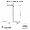 Витяжка Minola TS 6722 BL 1100 LED GLASS
