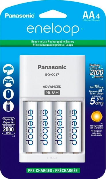 Зарядний пристрій Panasonic Advanced Charger+ Eneloop 4AA 1900 mAh NI-MH (K-KJ17MCC40E)