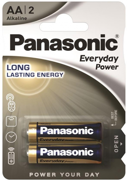 Батарейка Panasonic EVERYDAY POWER AA BLI 2 ALKALINE (LR6REE/2BR)