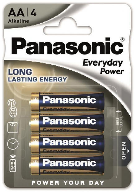 Батарейка Panasonic EVERYDAY POWER AA BLI 4 ALKALINE (LR6REE/4BP)