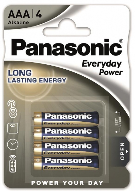 Батарейка Panasonic EVERYDAY POWER AAA BLI 4 ALKALINE (LR03REE/4BP)
