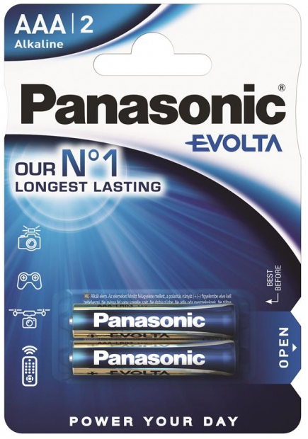 Батарейка Panasonic EVOLTA AAA BLI 2 ALKALINE (LR03EGE/2BP)
