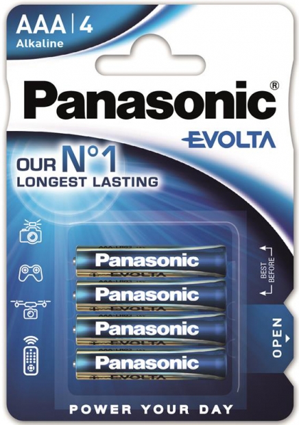 Батарейка Panasonic EVOLTA AAA BLI 4 ALKALINE (LR03EGE/4BP)