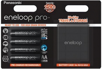 Panasonic  Eneloop Pro AA 2500 mAh 4BP+Case (BK-3HCDEC4BE)