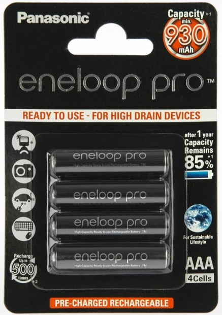 Аккумулятор Panasonic Eneloop Pro AAA 930 mAh 4BP (BK-4HCDE/4BE)