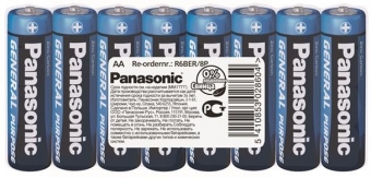 Panasonic  GENERAL PURPOSE R6 TRAY 8 ZINK-CARBON (R6BER/8P)