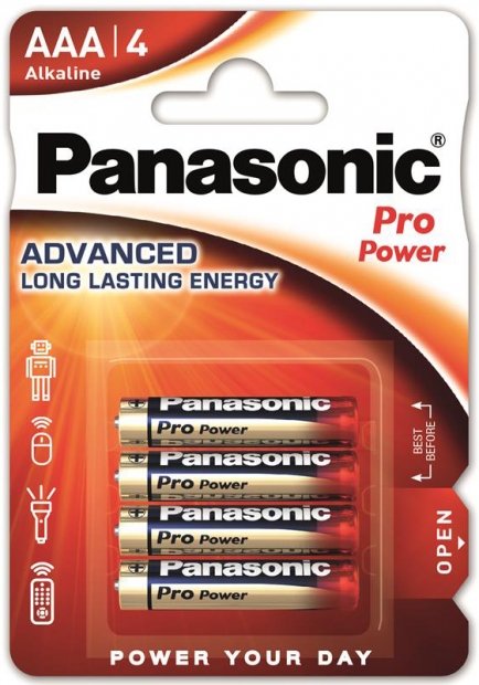 Батарейка Panasonic PRO POWER AAA BLI 4 ALKALINE (LR03XEG/4BP)