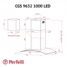 Вытяжка Perfelli CGS 9632 I 1000 LED