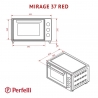 Електропіч Perfelli MIRAGE 37 RED