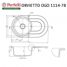 Кухонна мийка Perfelli ORVIETTO OGO 1114-78 BLACK METALLIC