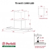 Вытяжка Perfelli TS 6635 I/BL 1000 LED