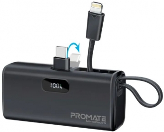 Promate  Nanopack-5 5000mAh Black (nanopack-5.black)