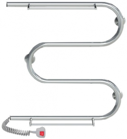 Электрический полотенцесушитель Q-tap Snake shelf (CRM) 500x500 LE
