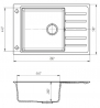 Мойка кухонная Romzha (Galati) Patrat 78 Grafit (201)