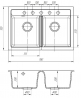 Мойка кухонная Romzha (Galati) Valuri 78-2D Piesok (301)