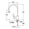 Кухонный смеситель TEKA SP 995 Карбон (55995020CN)