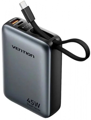 Vention  20000mAh 45W Mini with Built-in USB-C Gray (FHGH0)