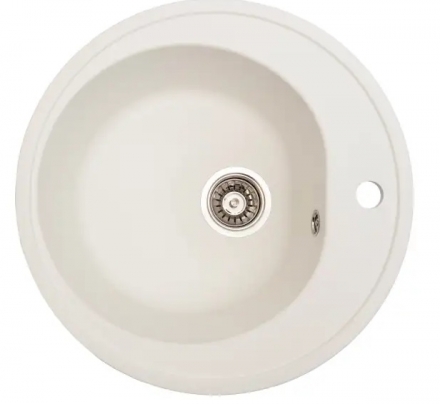 Кухонна мийка Ventolux FABIA (WHITE QUARTZ) D510x180