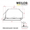 Витяжка Weilor PBE 6230 GLASS WH 1100 LED