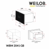 Встраиваемая микроволновая печь Weilor WBM 2041 GB