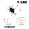 Встраиваемая микроволновая печь Weilor WBM 2041 GSS