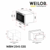 Встраиваемая микроволновая печь Weilor WBM 2541 GSS