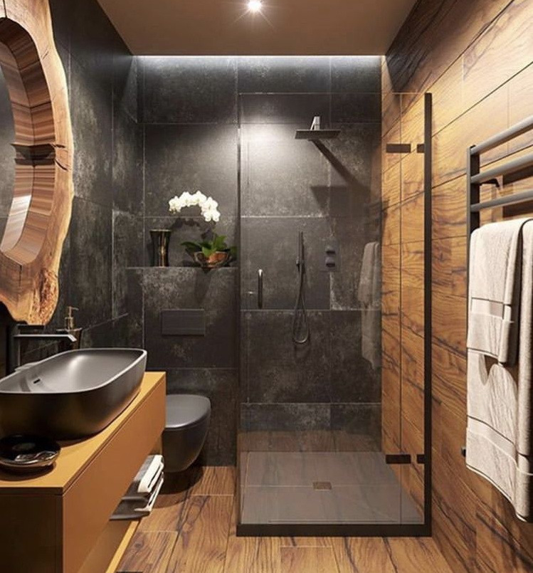 Лаконічна душова стінка - кращий вибір в будь-якому дизайні інтер'єру